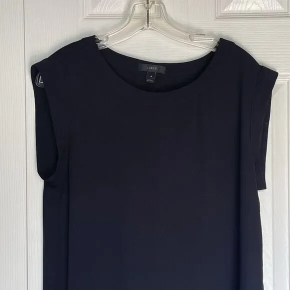 J. Crew Black Scoop Neck Sleeveless Top Women's Size 4 - Picture 16 of 16